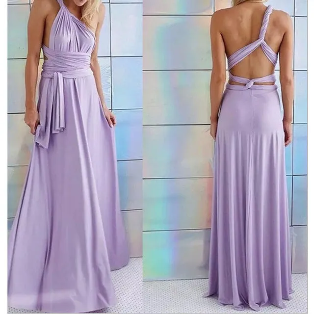 Wrap Convertible Boho Maxi  Dress Multiple Colors