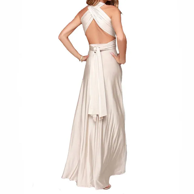 Wrap Convertible Boho Maxi  Dress Multiple Colors