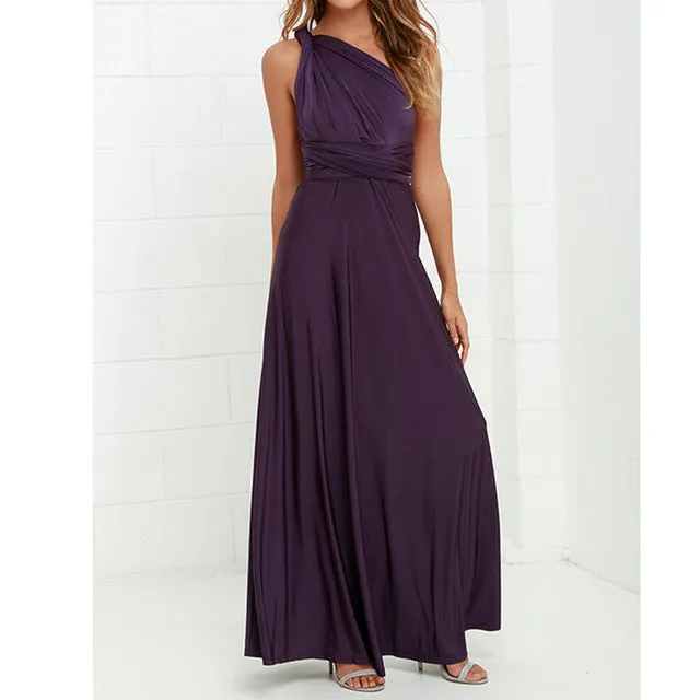 Wrap Convertible Boho Maxi  Dress Multiple Colors