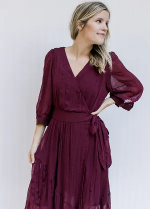 X Deep Rose Wrap Dress