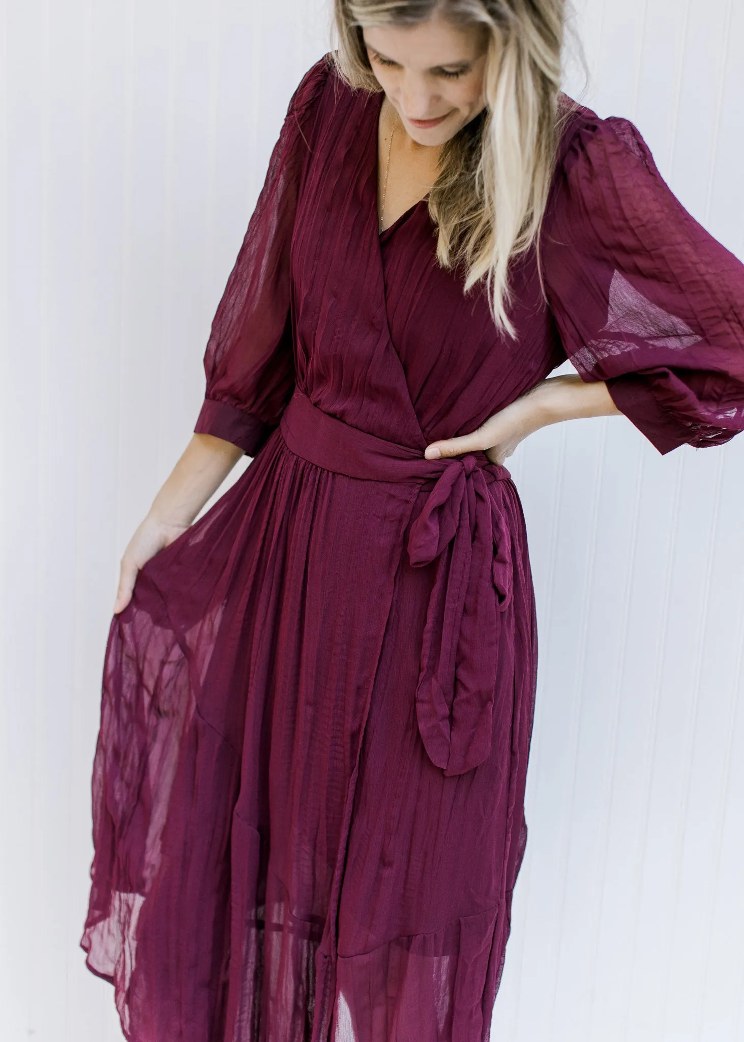 X Deep Rose Wrap Dress