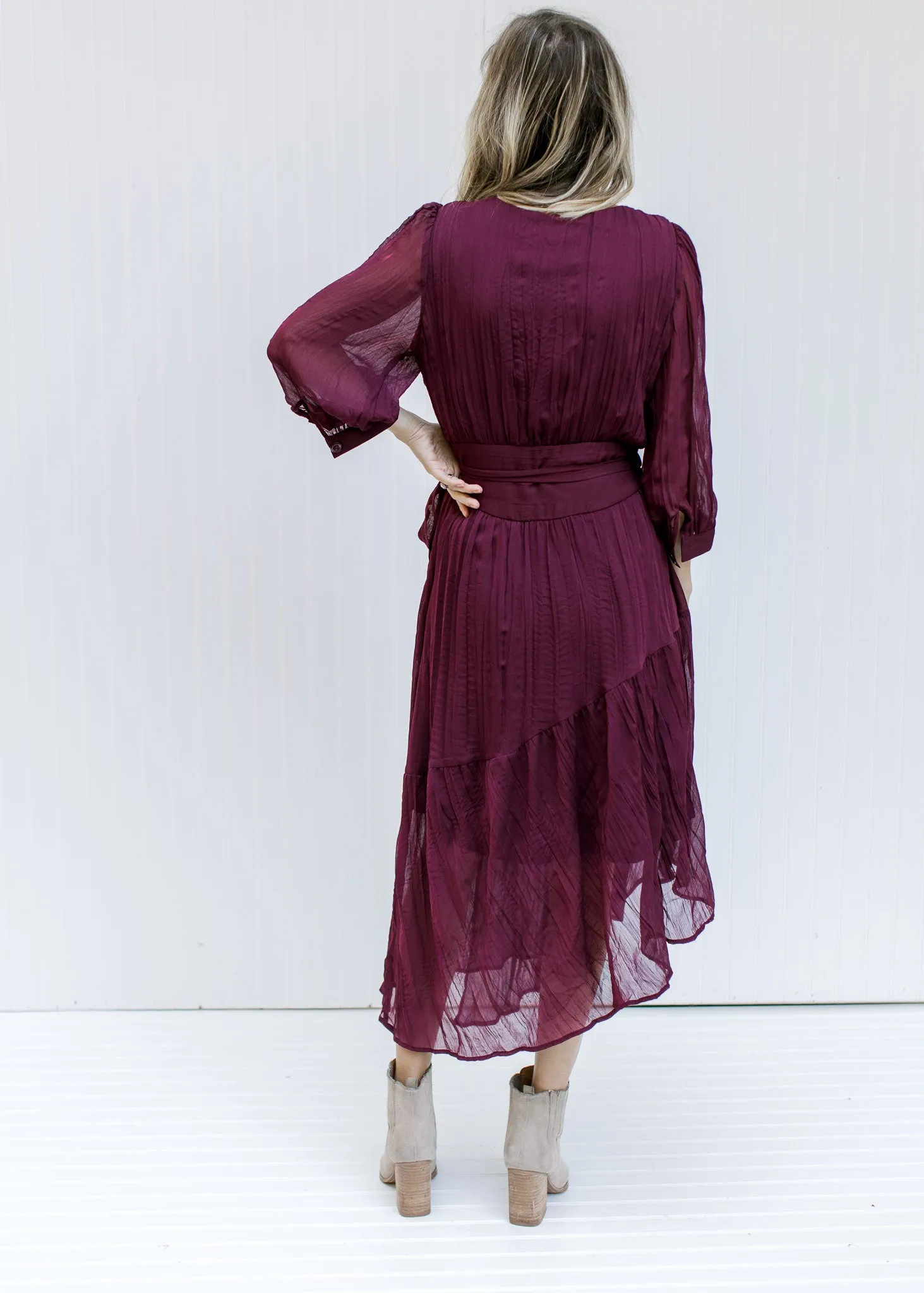 X Deep Rose Wrap Dress