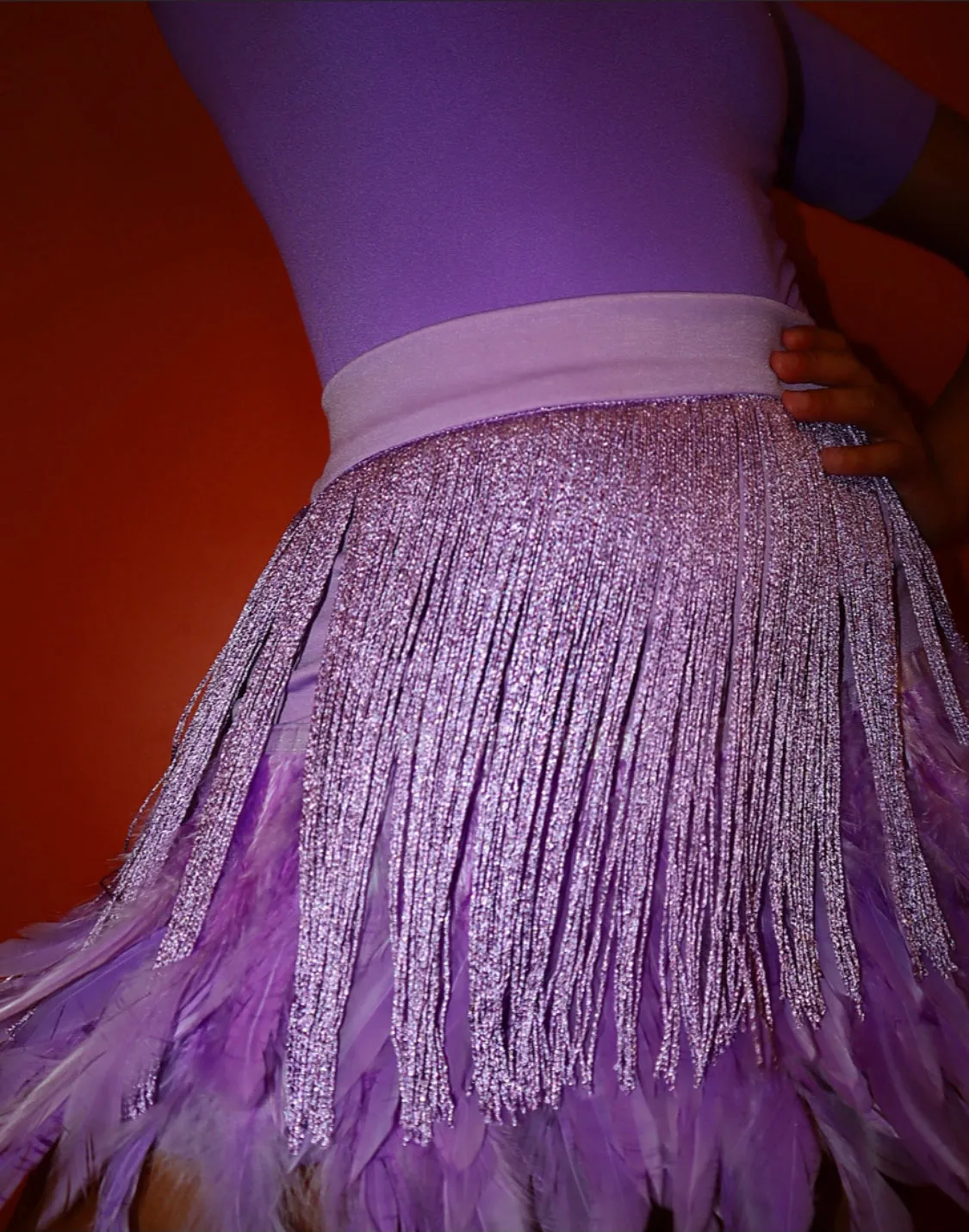 Ya-Ya Da-Da Feather Skirt LAVENDER
