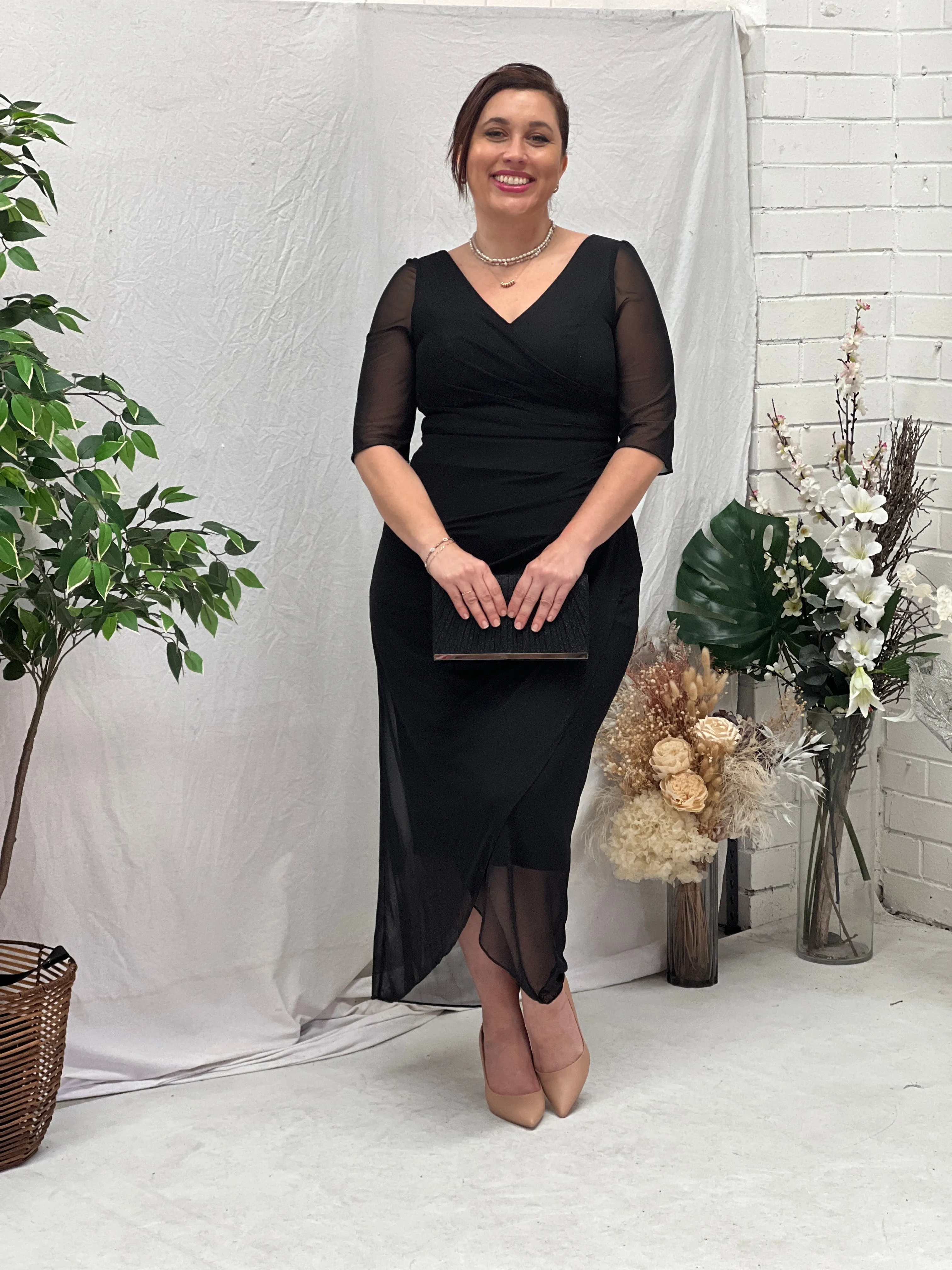 Yancy Black Evening Dress