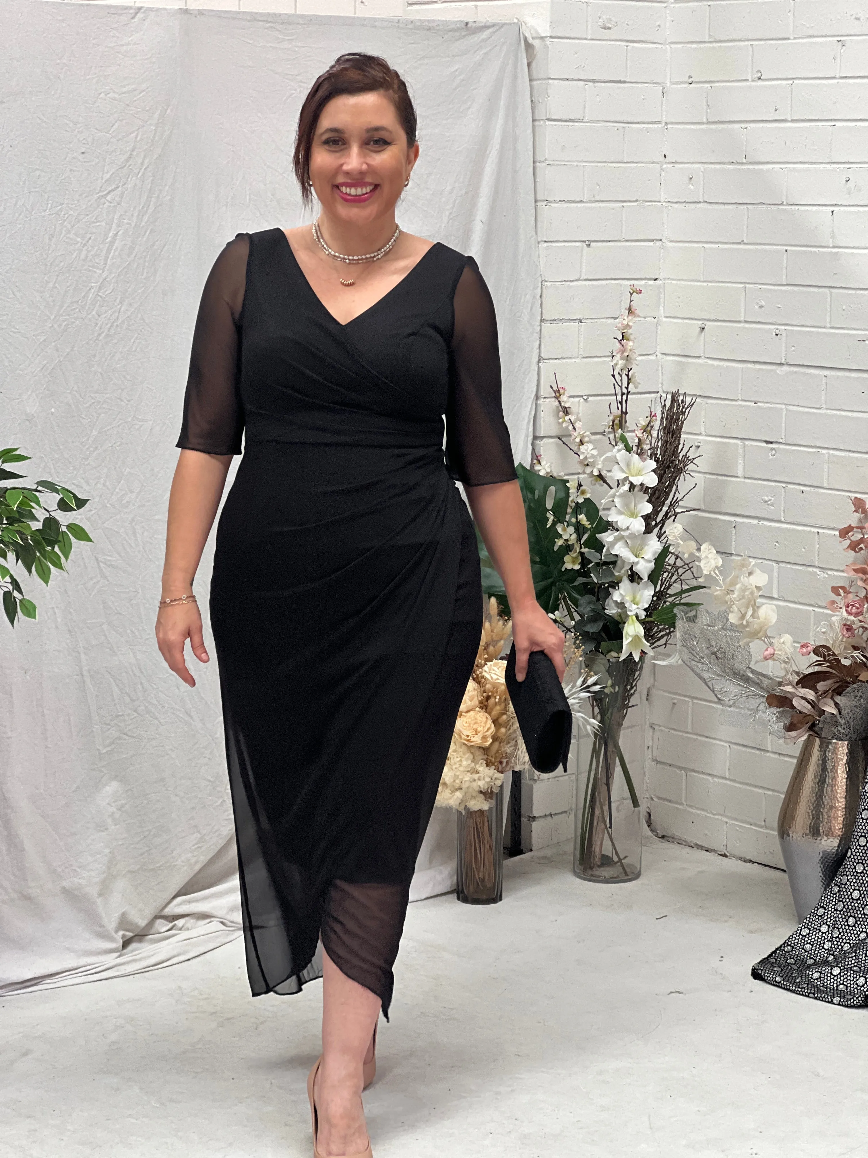 Yancy Black Evening Dress