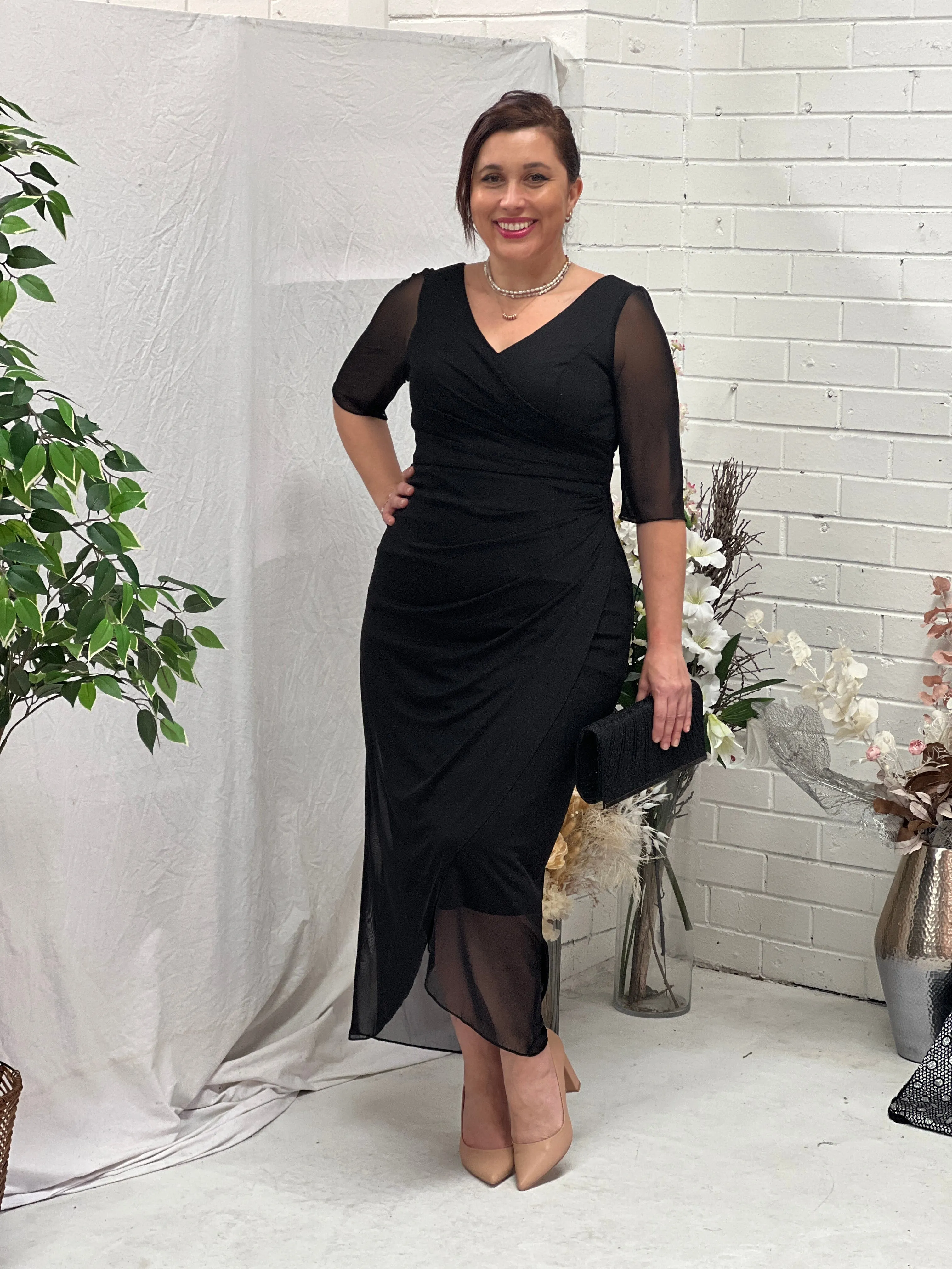 Yancy Black Evening Dress