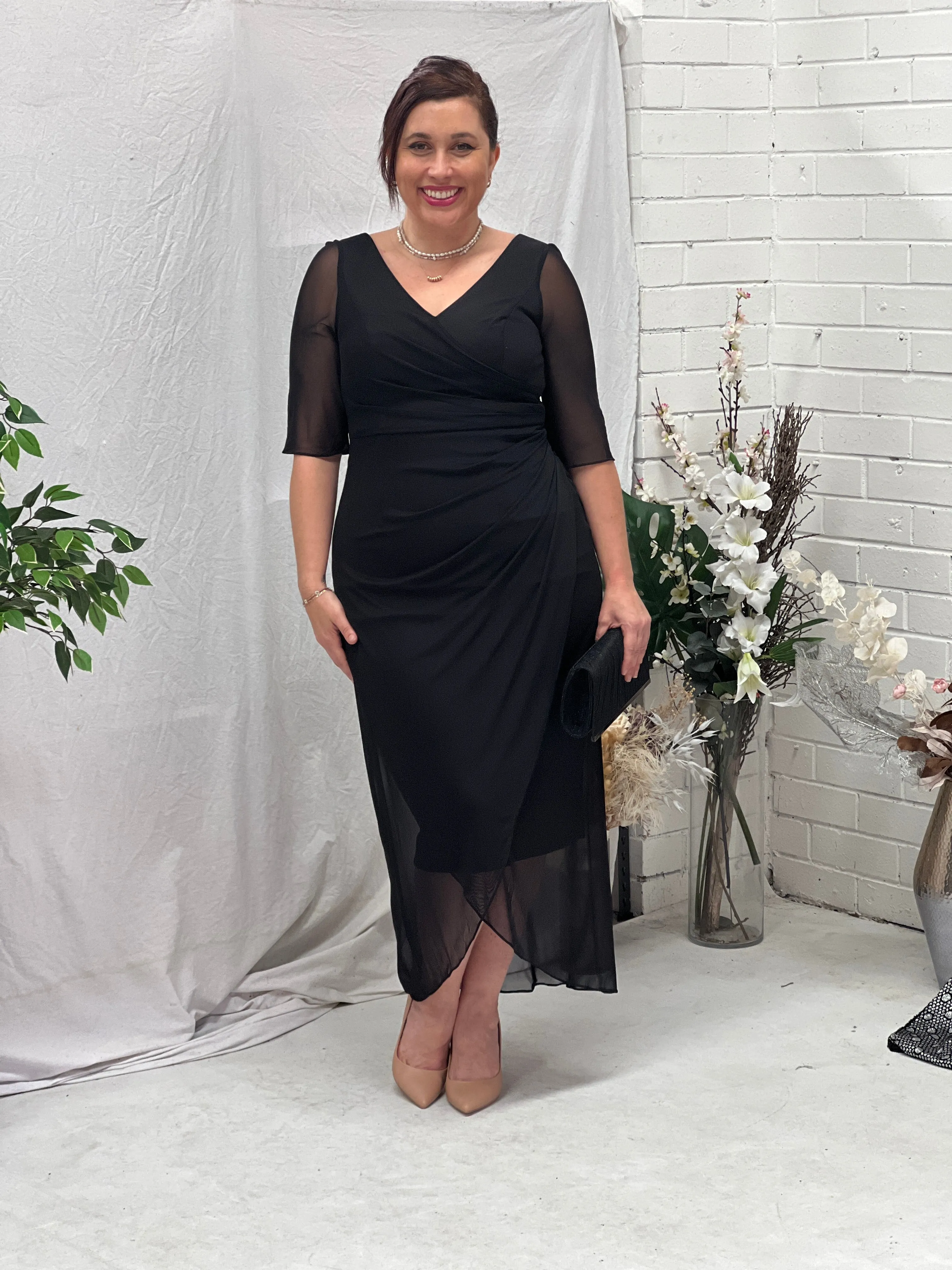 Yancy Black Evening Dress