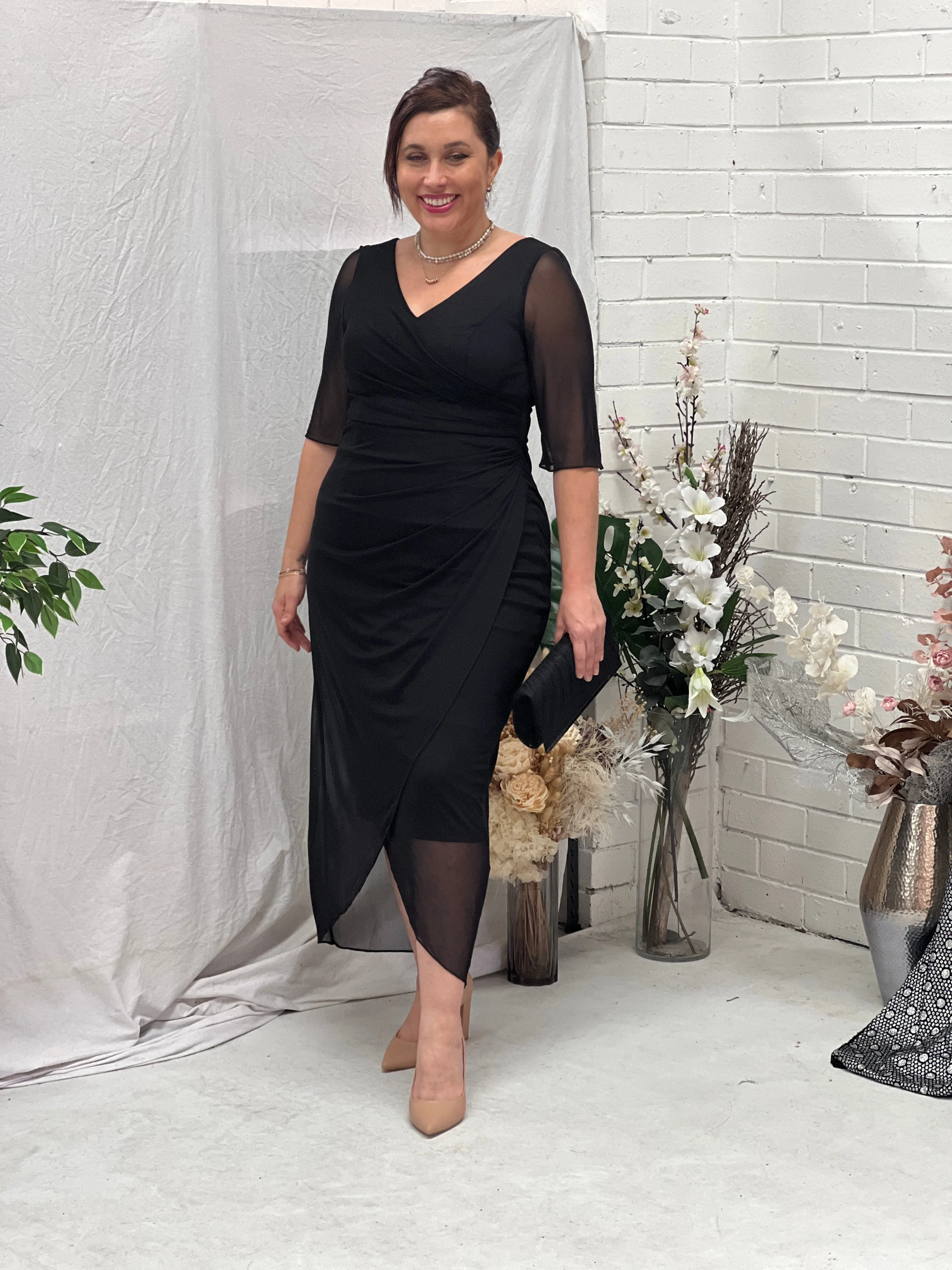 Yancy Black Evening Dress