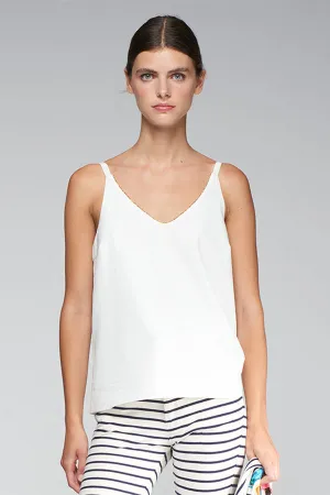 ZINA WHITE SLEEVELESS TOP